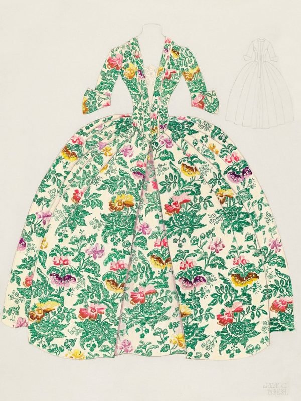 Julie C. Brush Green Floral Dress