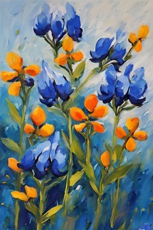 Oil Painting Bluebonnet Print