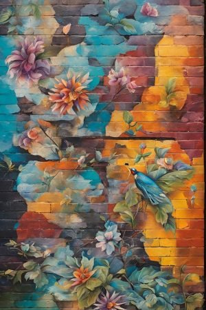 Old Brick Wall Mural