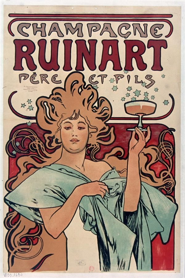Champagne Ruinart Pere Et Fils Poster Alphonse Mucha