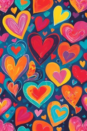 Cheerful Hearts Painting