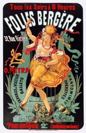 Folies-Bergère Jules Chéret 1875 poster and canvas print