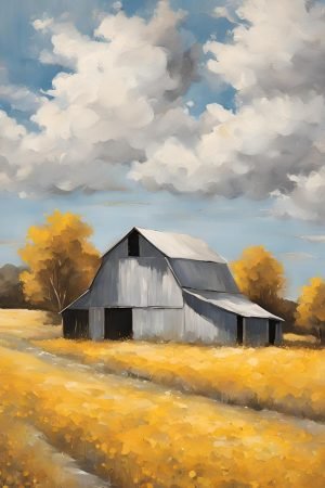 Gray Barn farmhouse canvas wall art and poster print