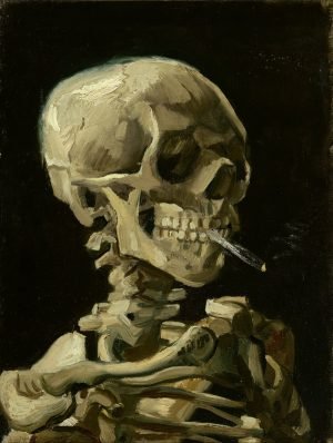 Head of a Skeleton with a Burning Cigarette Van Gogh