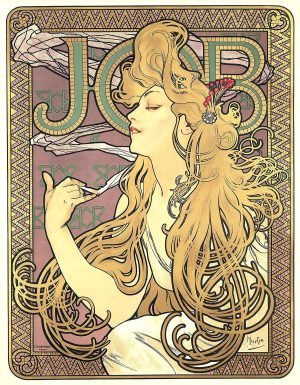 Job Cigarettes Poster Alphonse Mucha