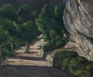 Landscape. Road with Trees in Rocky Mountains Paul Cézanne