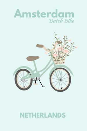 Preppy Amsterdam poster and canvas prints