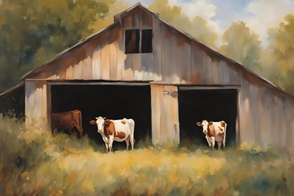 The Barn Cow Wall Art