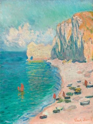 The Beach and the Falaise d'Amont Claude Monet
