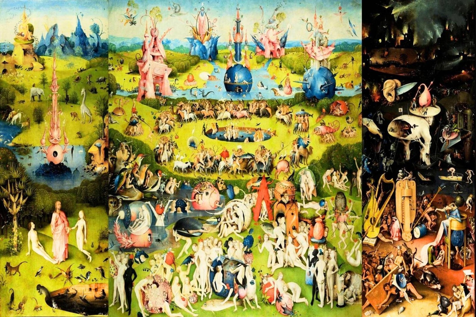 Garden Of Earthly Delights Print Hieronymus Bosch Framed Canvas Art Garden Of Earthly Delights Print Hieronymus Bosch Framed Canvas Art