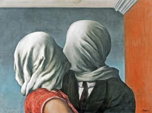 The Lovers René Magritte poster and canvas print
