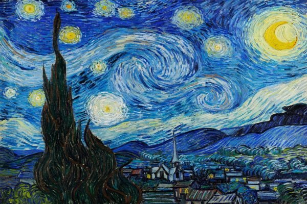 The Starry Night print Vincent Van Gogh canvas and poster art