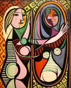 Woman Before a Mirror Pablo Picasso canvas and poster wall art painting print