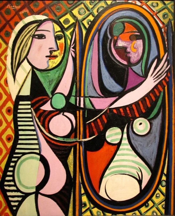 Woman Before a Mirror Pablo Picasso canvas and poster wall art painting print