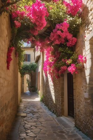 tuscan alleyway framed wall art canvas and poster print