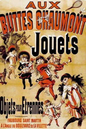 Aux Buttes Chaumont Poster framed print and canvas art Jules Cheret
