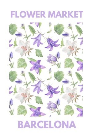 Barcelona Flower Market Poster