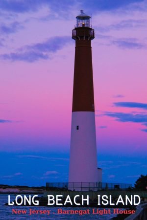 Barnegat Lighthouse New Jersey shore wall art vintage travel poster