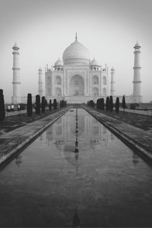 Black And White Taj Mahal Poster