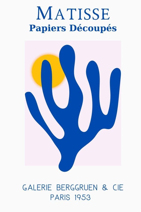 Blue Floral Papiers Decoupes Berggruen & Cie Poster Henri Matisse