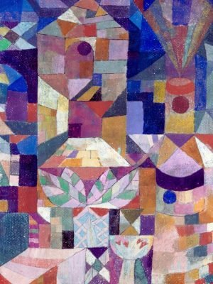Burggarten Painting Print Paul Klee abstract and bauhaus canvas wall art and framed poster