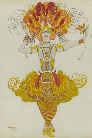 Costume Design For Firebird Léon Bakst artwork framed poster and canvas art print