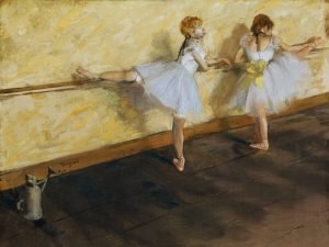 Dancers Practicing at the Barre Edgar Degas art print
