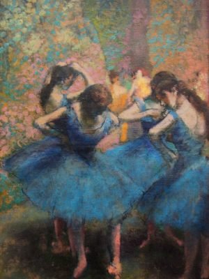 Dancers in Blue Print Edgar Degas framed poster and canvas wall art