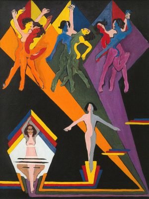Dancing Girls in Colourful Rays Ernst Ludwig Kirchner