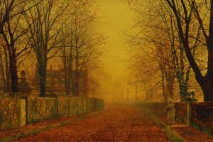 Evening Glow John Atkinson Grimshaw painting poster and canvas art print