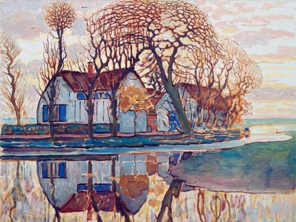 Farm near Duivendrecht Piet Mondrian painting Poster and canvas art print