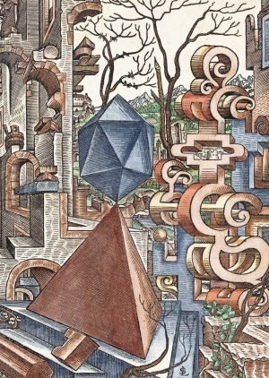 Geometria et Perspectiva Pl 02 Lorenz Stöer poster and canvas art print