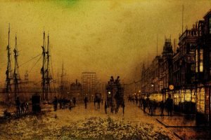 Glasgow Docks at Twilight John Atkinson Grimshaw art print