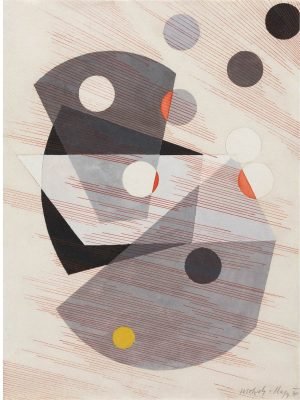 Grey Overlappings László Moholy-Nagy bauhaus painting framed poster and canvas wall art print