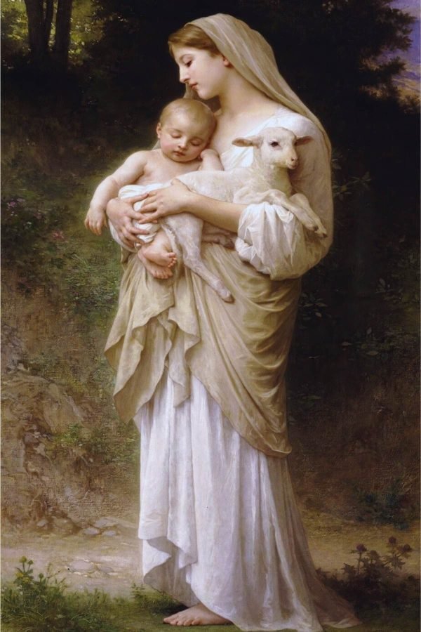L innocence Print William Adolphe Bouguereau painting canvas wall art and framed poster