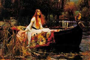 Lady of Shalott Print John William Waterhouse Poster and Canvas Art