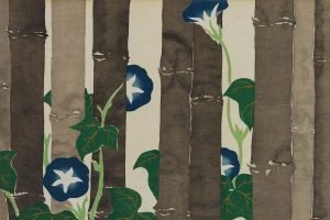 Kamisaka Sekka Japanese Morning Glories (Asagao) flower painting canvas wall art and framed poster print