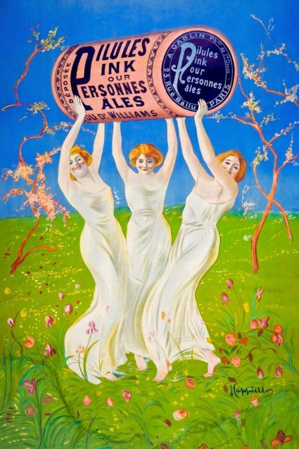 Pink Pills for Pale People Leonetto Cappiello framed poster and canvas print