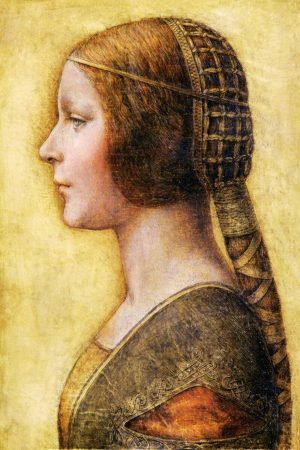 Profile of a Young Fiancée Leonardo da Vinci Art Print