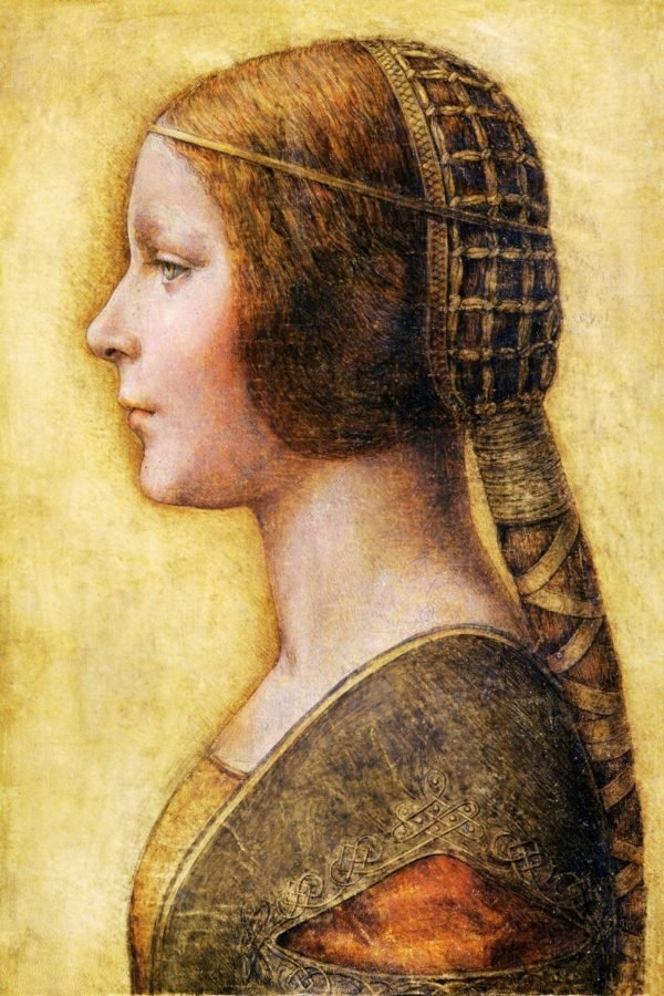 Profile of a Young Fiancée Leonardo da Vinci Art Print