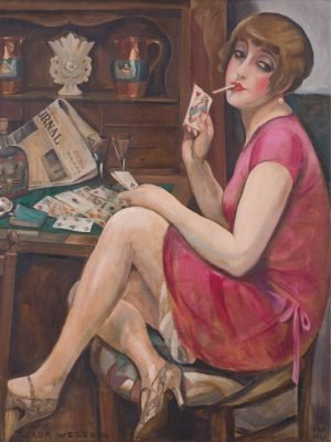 Queen of Hearts Portrait of Lili Elbe Gerda Wegener painting framed poster and canvas art print