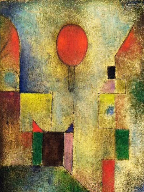 Red Balloon Print Paul Klee poster and canvas art prints