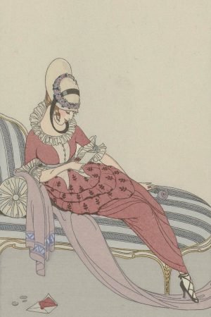 Robe de Gabardin Costumes Parisiens Gerda Wegener fashion artwork painting print framed poster and canvas art