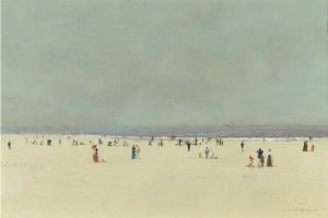 Sand, Sea And Sky, a Summer Phantasy John Atkinson Grimshaw impressionist painting canvas art print and framed poster