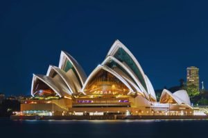 Sydney Opera House Night Lights Poster photography wall art