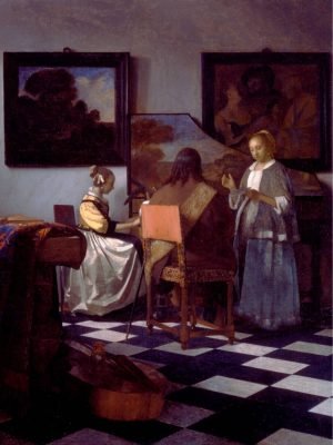 The Concert Johannes Vermeer painting canvas art and poster print