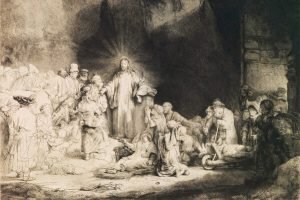 The Hundred Guilder Print Rembrandt van Rijn painting canvas art and framed poster