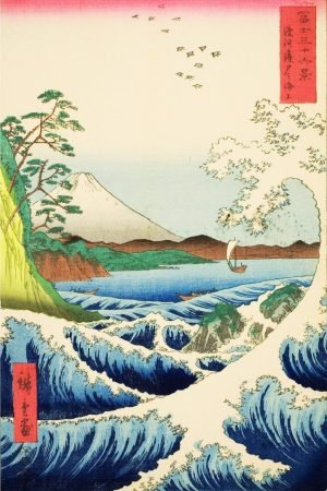The Sea off Satta in Suruga Province Utagawa Hiroshige woodblock prints poster and canvas painting