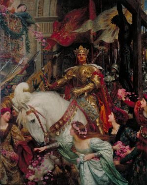 The Two Crowns Print by Sir Frank Dicksee