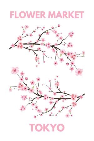 Tokyo Flower Market Poster Print and framed wall art